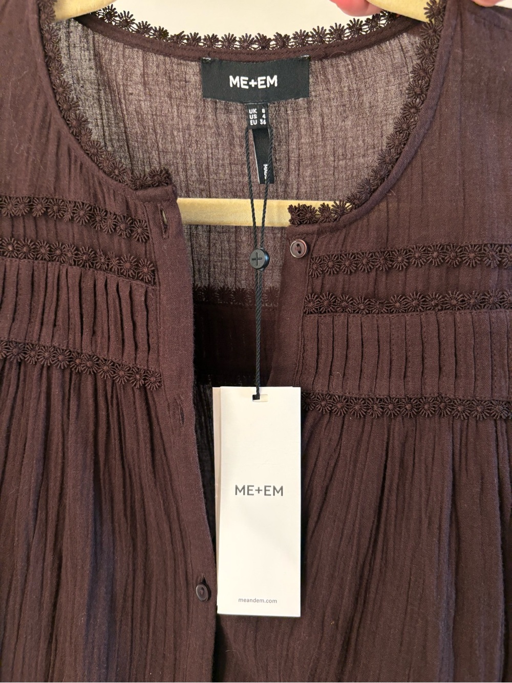 ME+EM Cotton Trim Blouse
